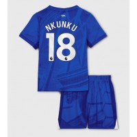 Otroški Nogometni dresi Chelsea Christopher Nkunku #18 Domači 2025-26 Kratek Rokav (+ Kratke hlače)